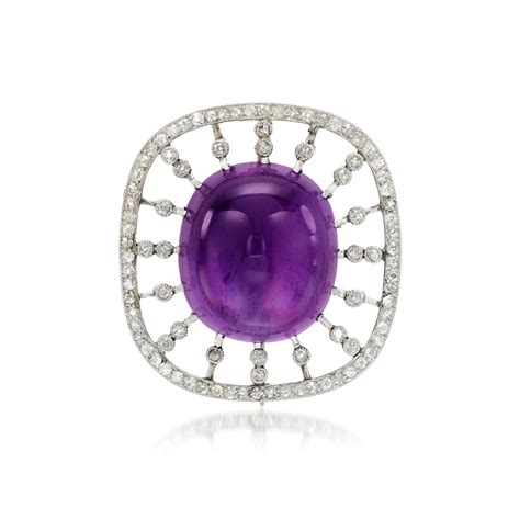 Amethyst And Diamond Brooch Circa Fine Jewels Sotheby S