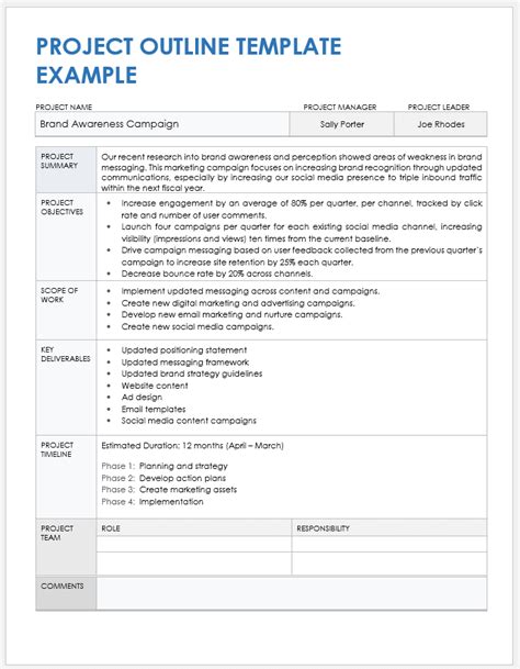 How To Write A Project Outline Smartsheet