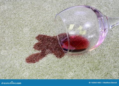 Spilt Red Wine On Carpet Stock Image 160661485