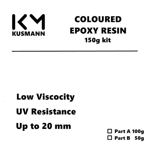 Coloured Epoxy Resin 150g Buy In Uk Online Shop Hd Chemicals Ltd