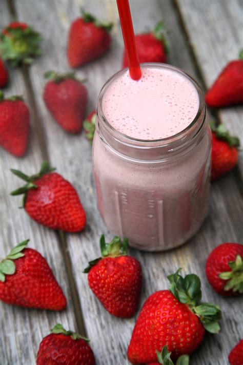 Strawberry Milkshake Smoothie Popsugar Fitness