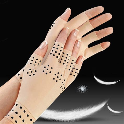 Magnetic Anti Arthritis Health Compression Therapy Gloves Fingerless Gloves E B EBay
