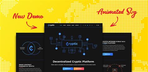 Crcoin is a modern elementor template kit with dark ui style. Cryptic - Cryptocurrency WordPress Theme | Wordpress theme ...