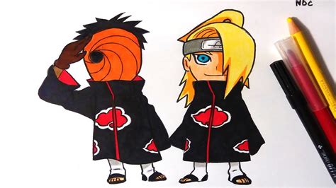 Drawing Chibi Tobi And Deidara Naruto Shippuden Youtube