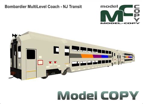 Bombardier Multilevel Coach Nj Transit 3d Model Model Copy