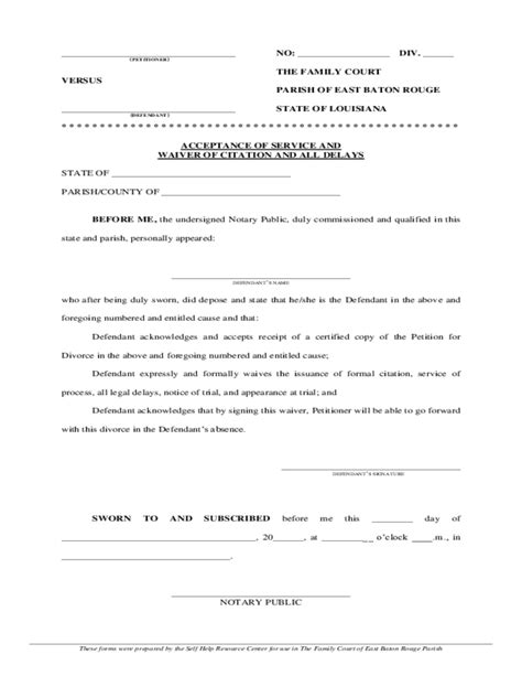 Free Printable Divorce Forms Louisiana Printable Templates