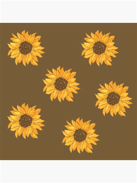 Sunflowers Sticker Pack Poster For Sale By Pastelles Redbubble