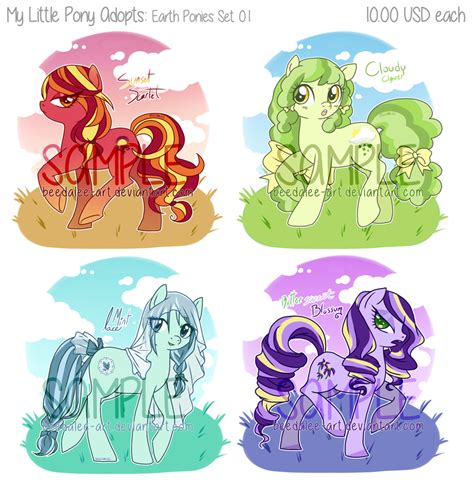 Adopts Mlp Earth Ponies Sold By Beedalee Art On Deviantart