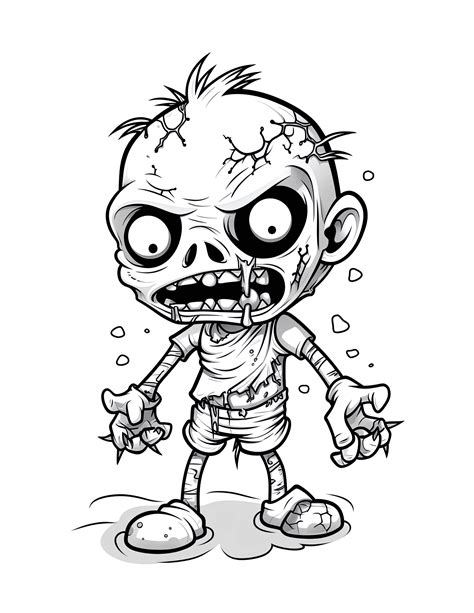 Free Printable Creepy Chronicles Zombie Coloring Page For Kids And Adults