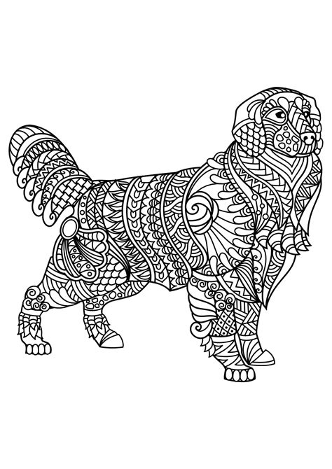 Free Book Dog Labrador Dogs Adult Coloring Pages