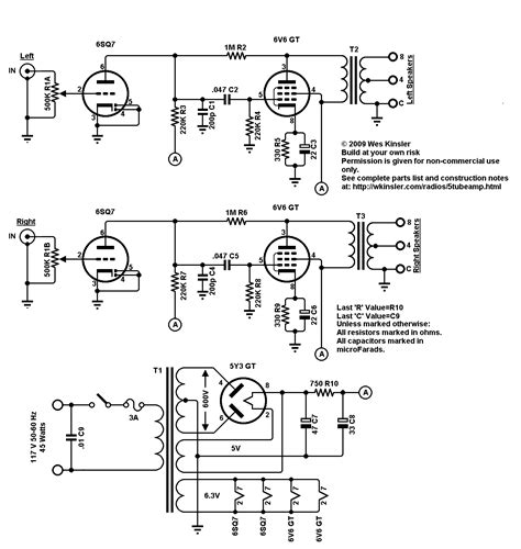 Single Ended Tube Amplifier Schematic