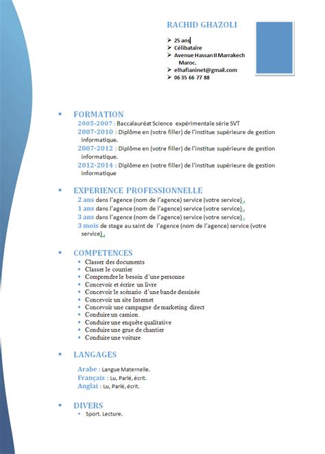 Use the matching cover letter template for a complete set. Comment faire un cv: Cv simple original format word