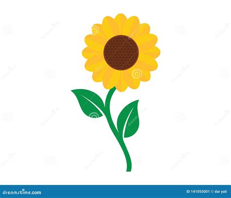 Sunflower Logo Vector Template Illustration Stock Vector Illustration