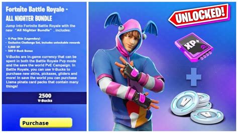 How To Get All Nighter Bundle In Fortnite New Kpop Skin Starter Pack 7 With Free Rewards