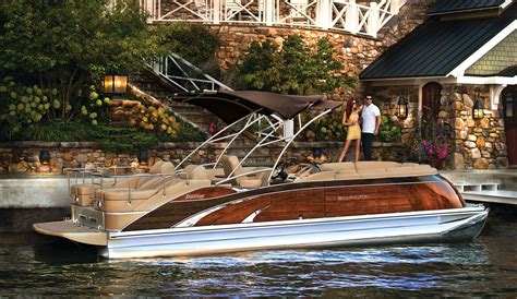 Gorgeous Wood Boat Without Work Bennington Partners With Stancraft Custom Wood Boats