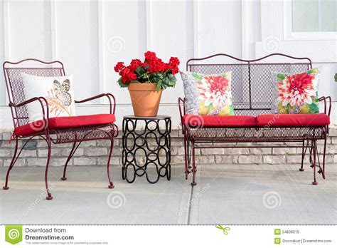 65 awesome backyard patio deck design and decor ideas. Colorful Wrought Iron Garden Furniture Stock Image - Image ...