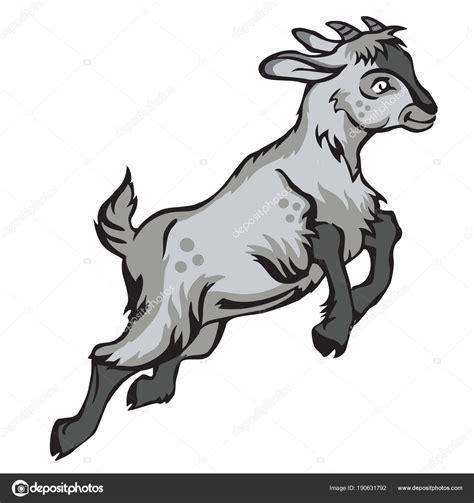 Grey Goat — Stock Vector © Alinart 190631792