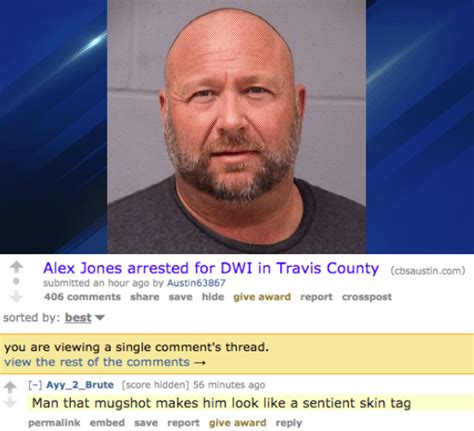 A Redditor Has Some Very Choice Words About Alex Jones Mugshot R