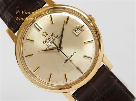 omega constellation 18k 1967 vintage gold watches