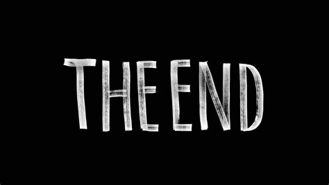 Ink Hand Drawn The End Title Animation On White Background Final