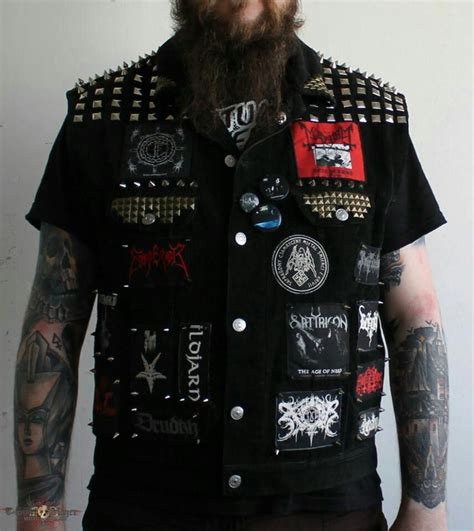 Photo Of Mens Jacket Battle Jacket Metal Clothing Metalhead Fashion