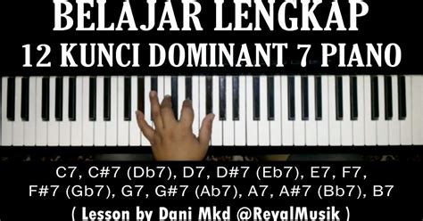 Belajar Kunci Piano Keyboard 12 Chord Dominant C7 C7 D7 D7 E7 F7 F7