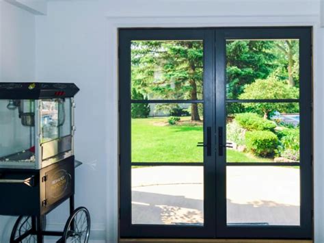 Black Rail And Stile Fiberglass French Doors Fiberglass French Doors