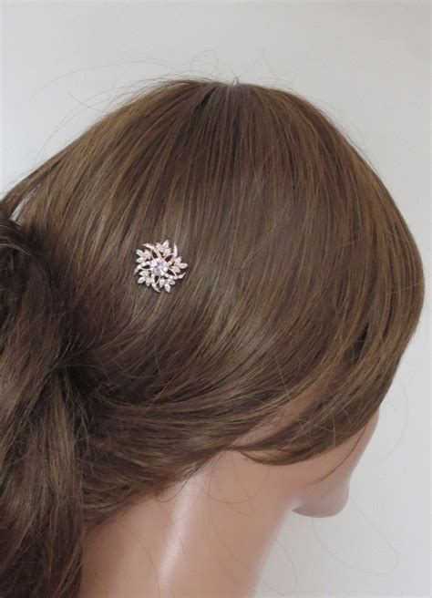 Rose Gold Hair Pin Bridal Hair Pins Rose Gold Wedding Hair Etsy