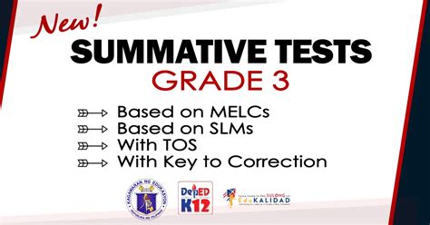 Grade 3 Summative Tests Melc Based Module Based Deped Click Riset