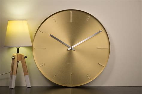 Karlsson Belt Wall Clock 40cm Brass Plated Modern Designer Clocks