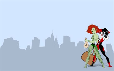 Poison Ivy And Harley Quinn Widescreen Gotham Girls Wallpaper