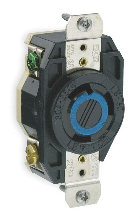 Leviton Black Locking Receptacle 30 Amps 250v Ac Voltage Nema