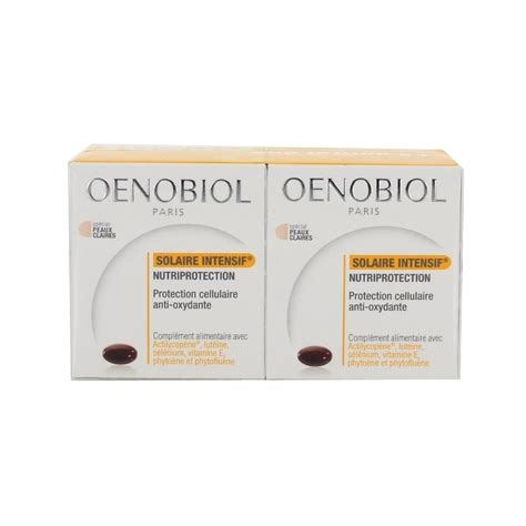 Oenobiol Solaire Intensif Nutriprotection Duo 30 Capsules Izyshop