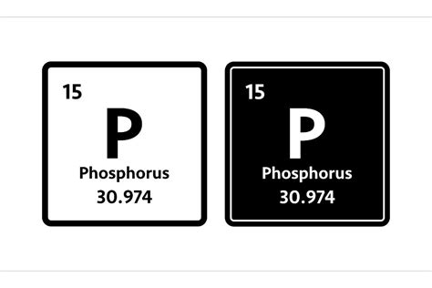 Phosphorus Symbol Chemical Element Graphic By Dg Studio · Creative Fabrica