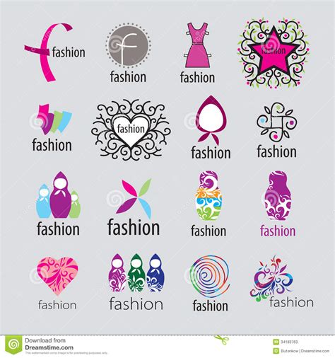 Vector Logos Fashion Accessories And Clothing Stock Vector Image