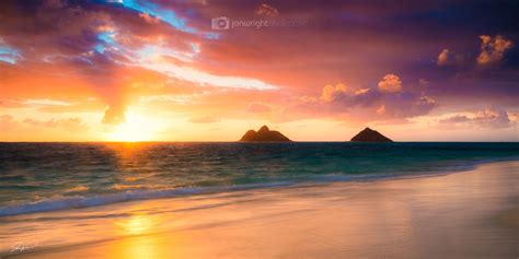 Lanikai Beach Sunrise 2 Oahu Hawaii Jon Wright Photo Australian Photographic Art Supply