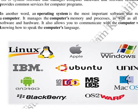 Operating Systems Examples Download Scientific Diagram