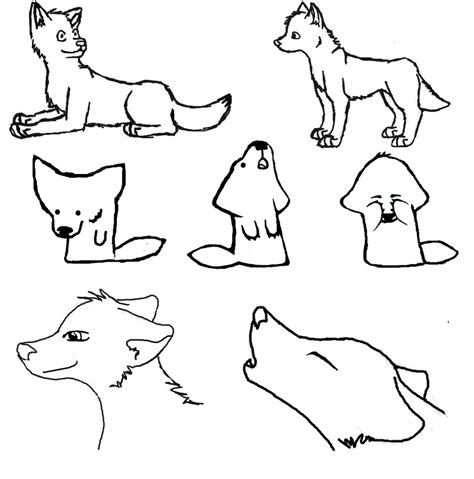 Easy Wolf Drawings