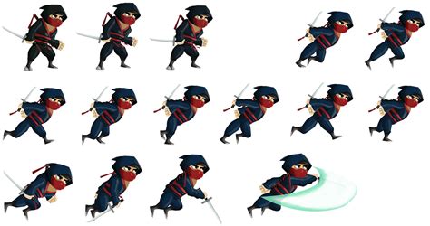 Ninja Game Sprite Ninja Games Walking Animation Game Character Design