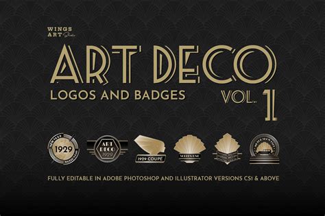 Art Deco Logos And Badges Vol 1 Icons ~ Creative Market