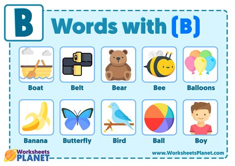 Words That Start With Letter B Vocabulary List Of Words With B