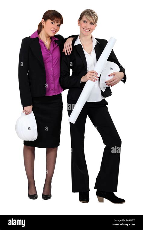 Two Female Architects Stock Photo Alamy