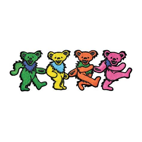 Grateful Dead Dancing Bears Patch Rainbow Bear Patch Jerry Etsy