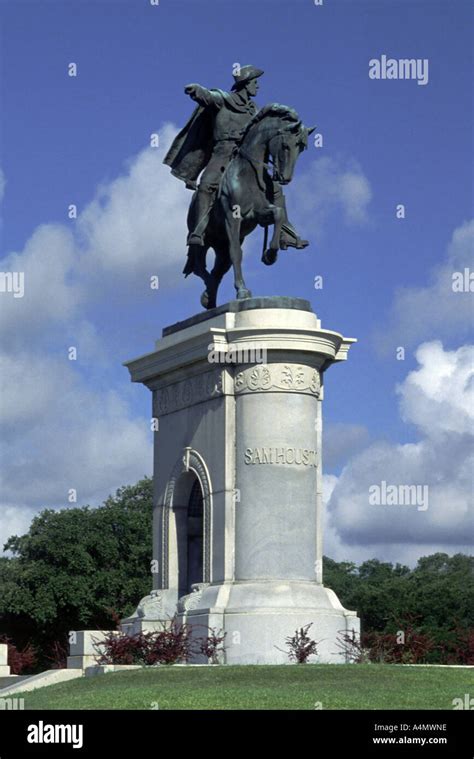 Sam Houston Monument At Hermann Park Houston Texas Usa Stock Photo