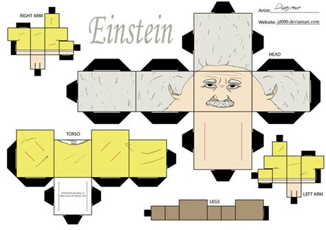 Einstein Einstein Paper Doll Template Paper Toys