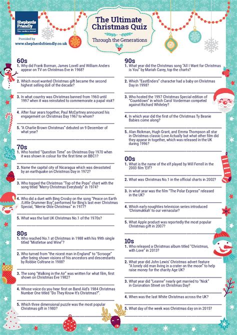 Free Christmas Picture Quiz Questions And Answers Printable Printable