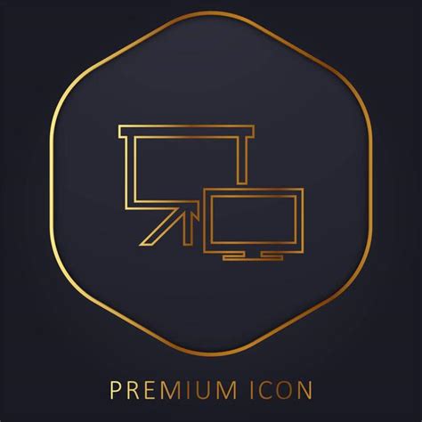 All Screen Sizes Golden Line Premium Logo Free Stock Vector Graphic Image