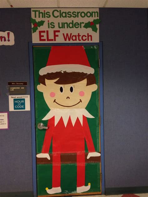 Elf On A Shelf Door Decorations Classroom Kindergarten Classroom