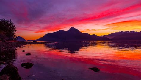 Cove Sunset Howe Sound British Columbia Canada By Mark Bowen On