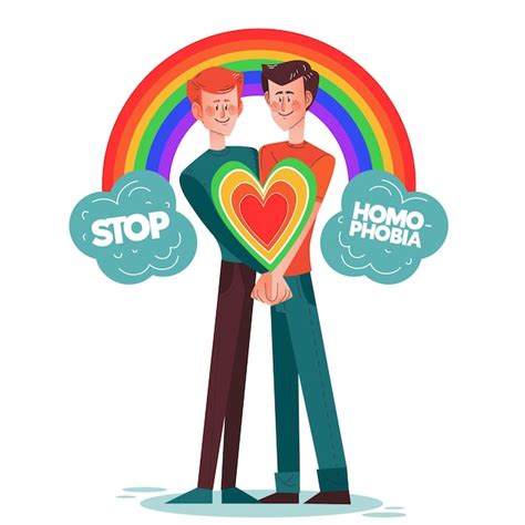 stop homophobia concept free vector